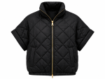 Γυναικείο Κοντό Καπιτονέ Puffer Jacket , με Ψηλό Γιακά, Κοντά Μανίκια & Μπροστινό Φερμουάρ - Image 4