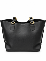 Μεγάλη Γυναικεία Μαύρη Tote Τσάντα David Jones με Μακριές Λαβές & Χρυσές Λεπτομέρειες - Image 2